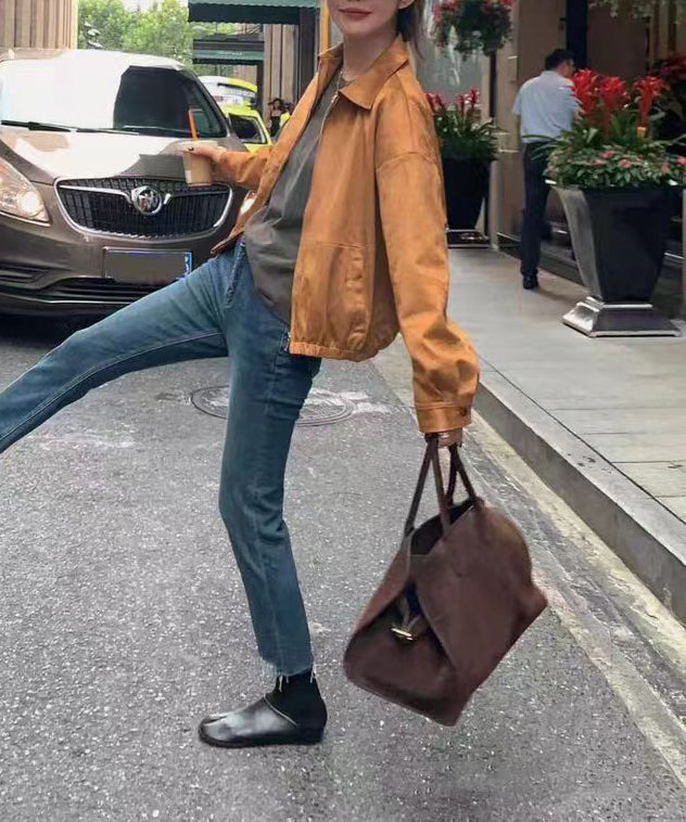 2025 New Brown Large Capacity Handbag