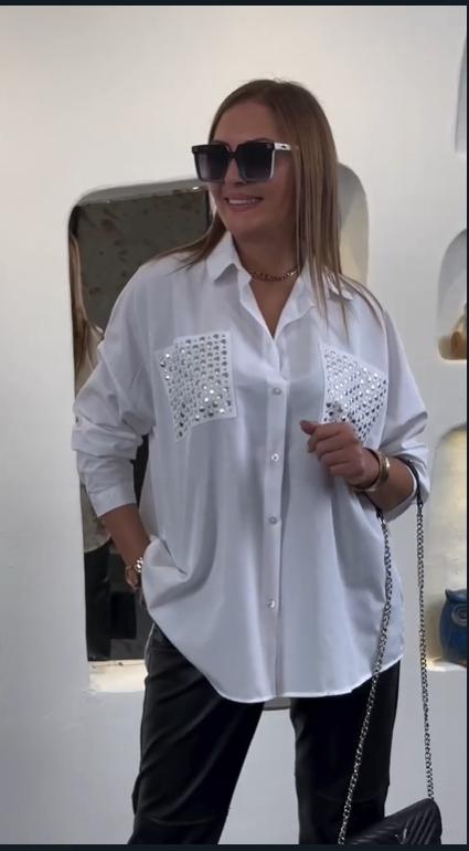Camisa MEGAN con bolsillo decorativo