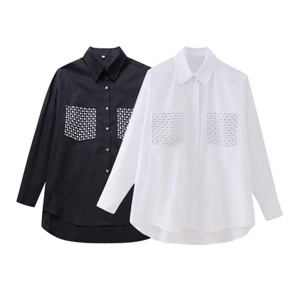 Camisa MEGAN con bolsillo decorativo